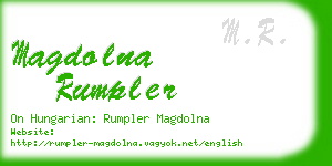 magdolna rumpler business card